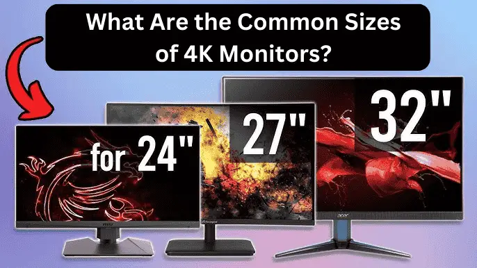 Common Sizes of 4K Monitors